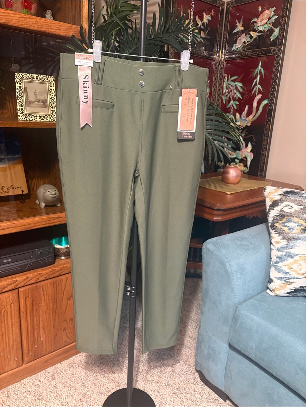Skinny Olive Green Pants